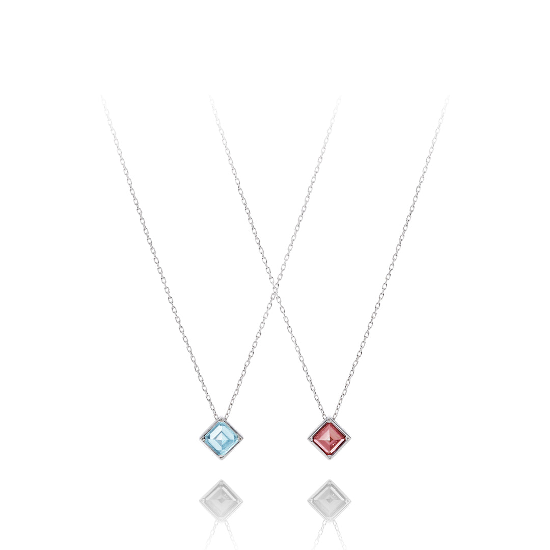 Day and Night (Square) (Silver) ネックレス