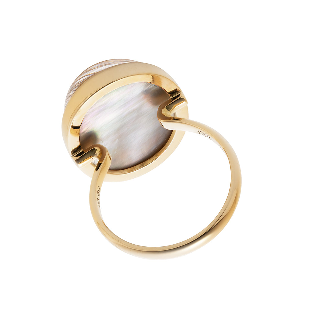 Inclusion in Topaz (Mother of Pearl) リング