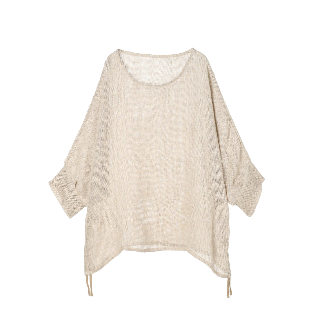 Matou Drawstring Tops Jute Linen