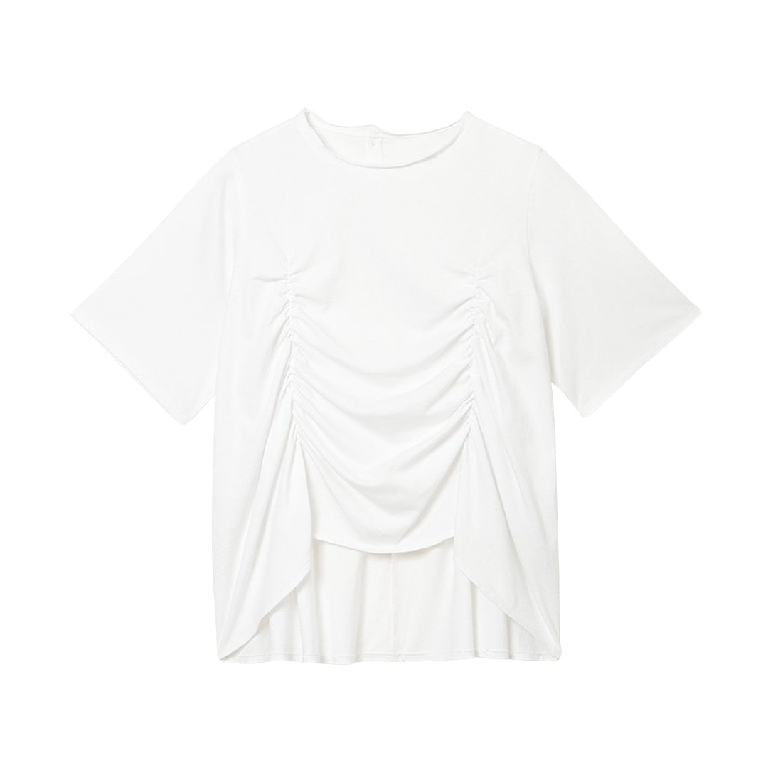 Rhythm Shirring Tops Cotton Jersey
