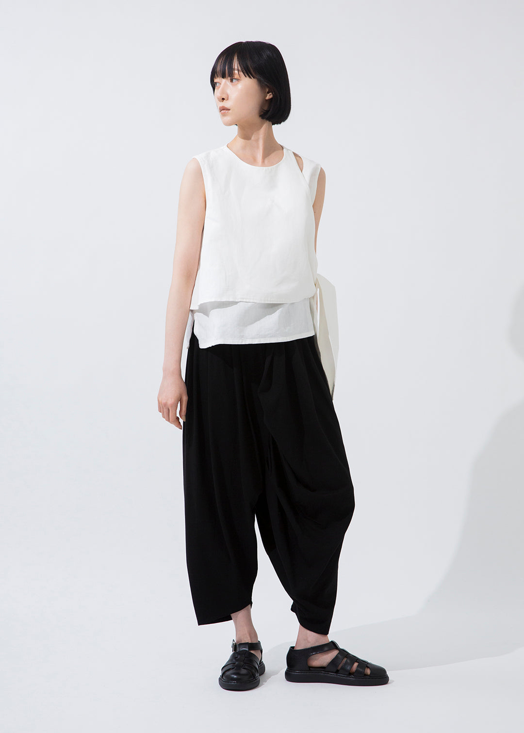 Sculpted Drape Pants Cotton Jersey