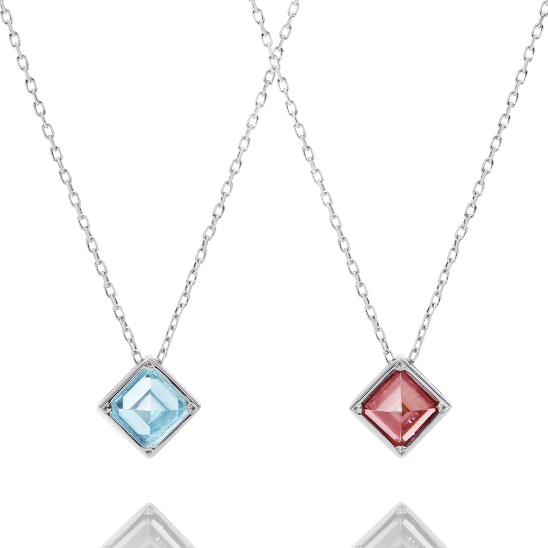 Day and Night (Square) (Silver) ネックレス