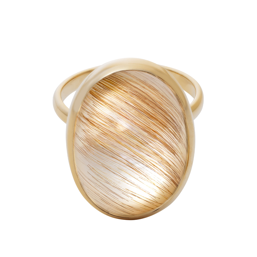 Inclusion in Topaz (Mother of Pearl) リング