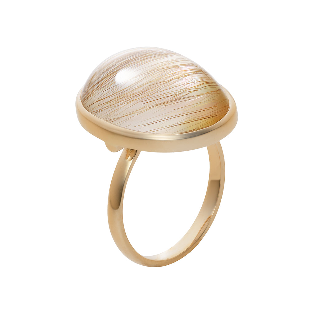 Inclusion in Topaz (Mother of Pearl) リング