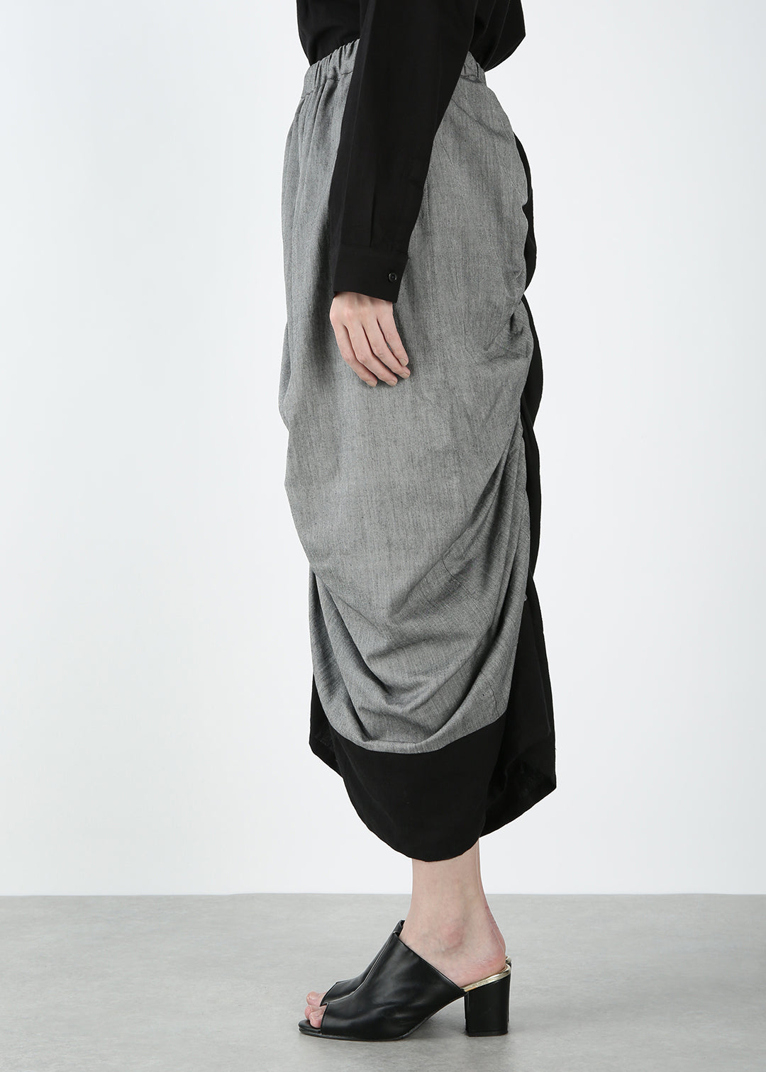 Yui Shirring Skirt Linen Khadi