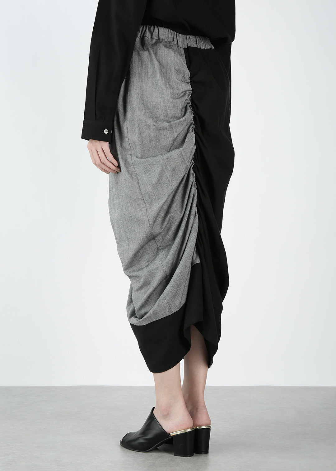 Yui Shirring Skirt Linen Khadi