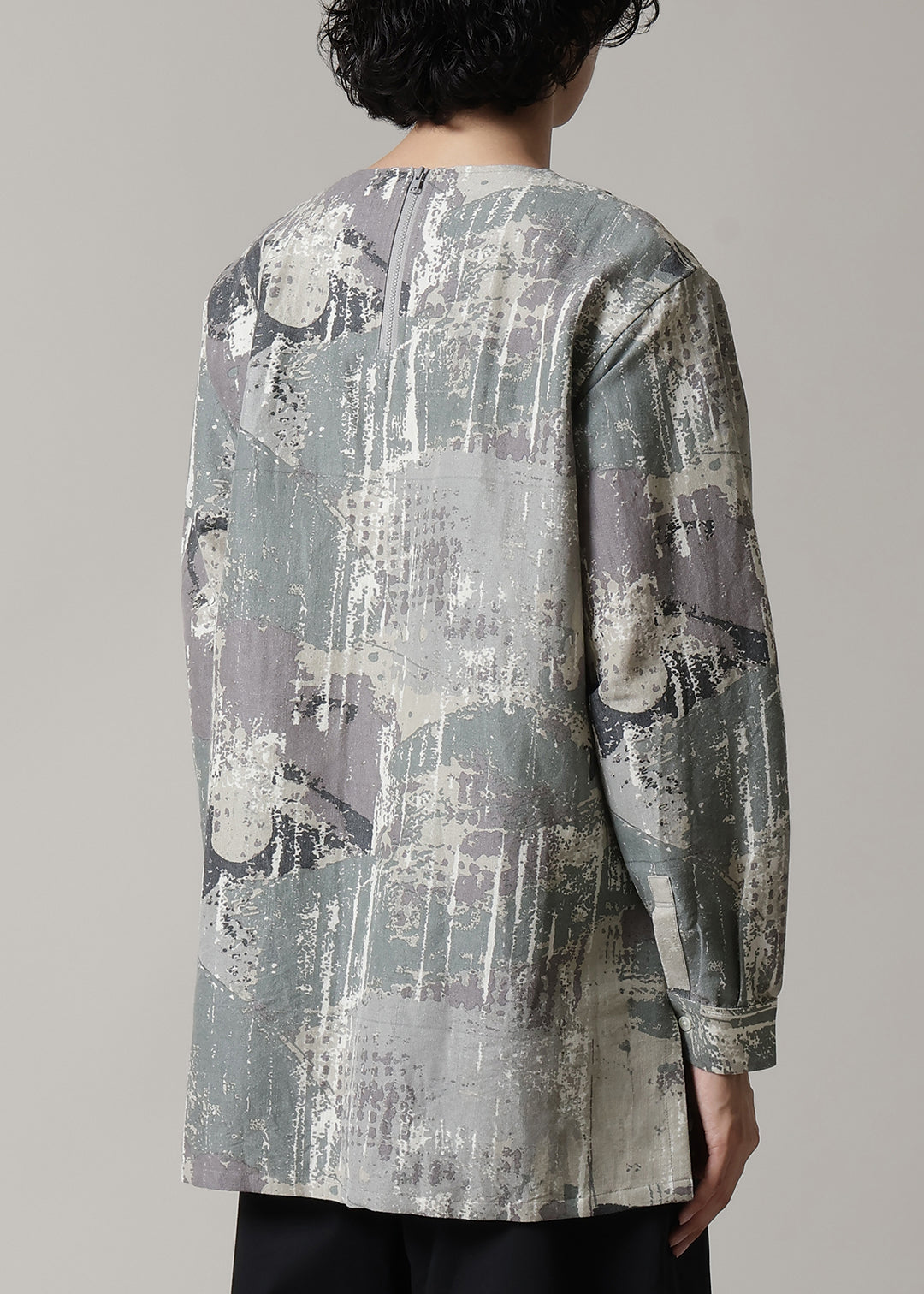 Asymme Layered Pullover Printed W/K