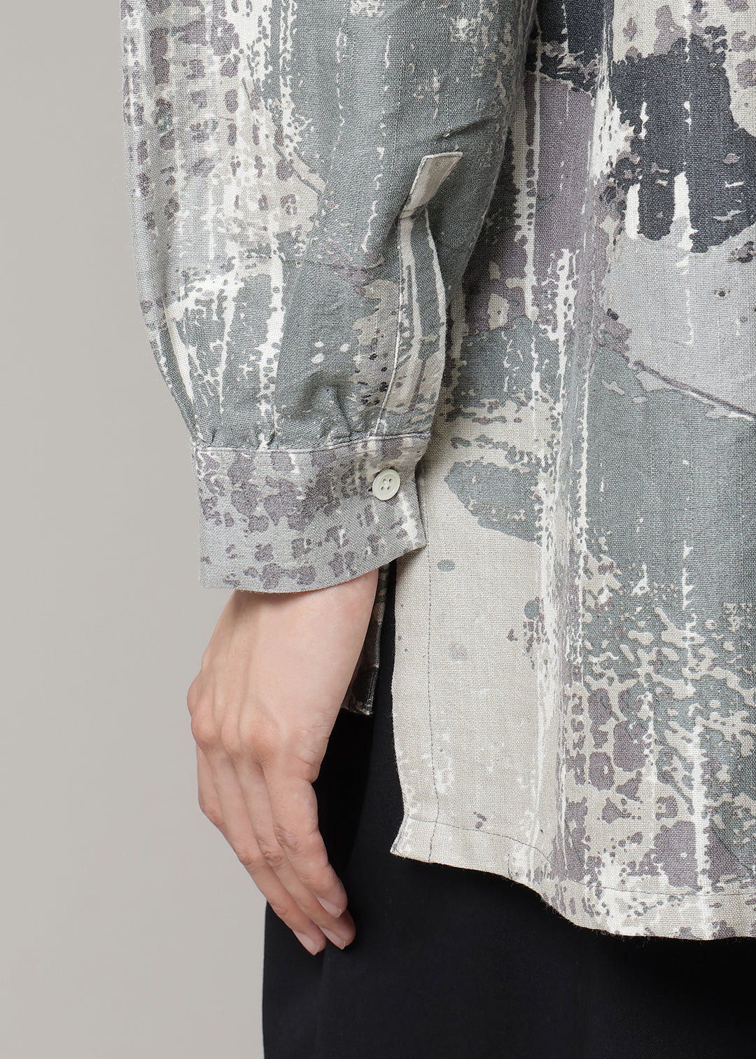 Asymme Layered Pullover Printed W/K