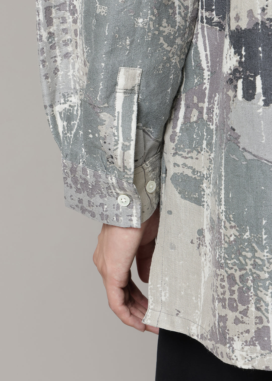 Asymme Layered Pullover Printed W/K