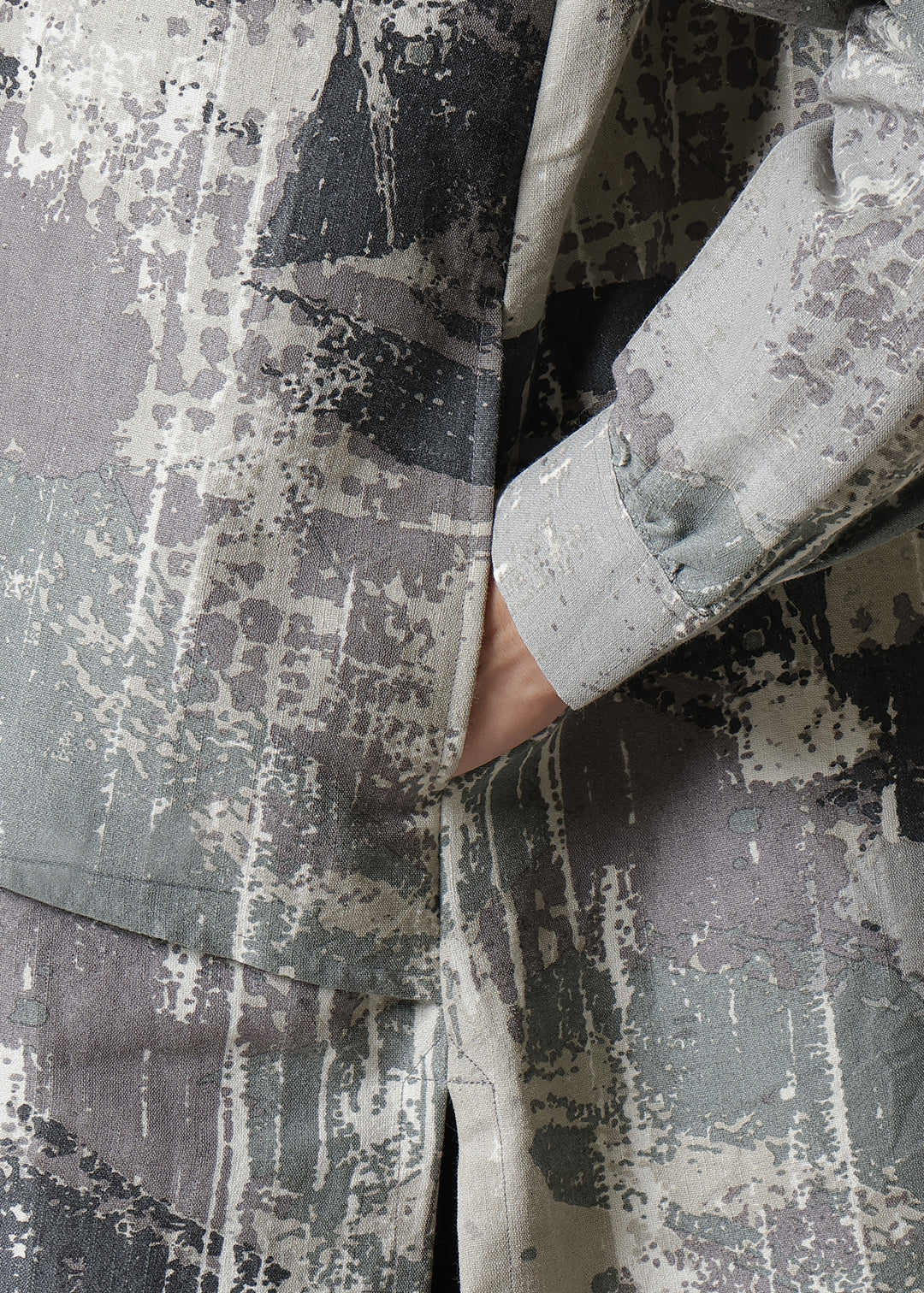 Asymme Layered Pullover Printed W/K