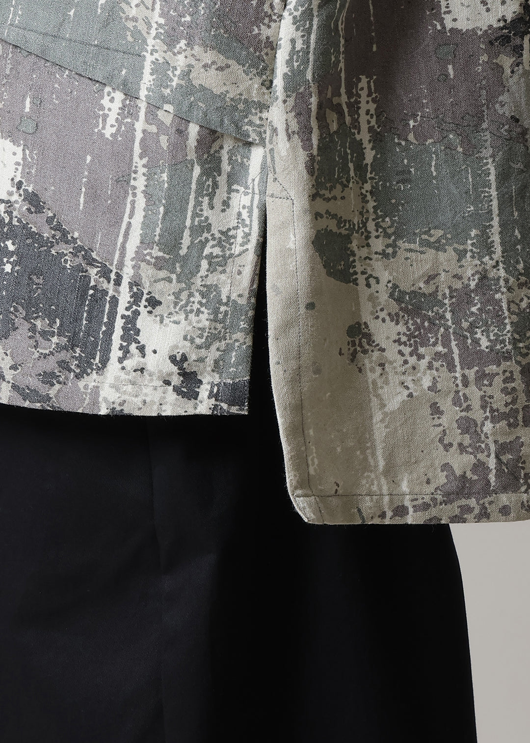 Asymme Layered Pullover Printed W/K