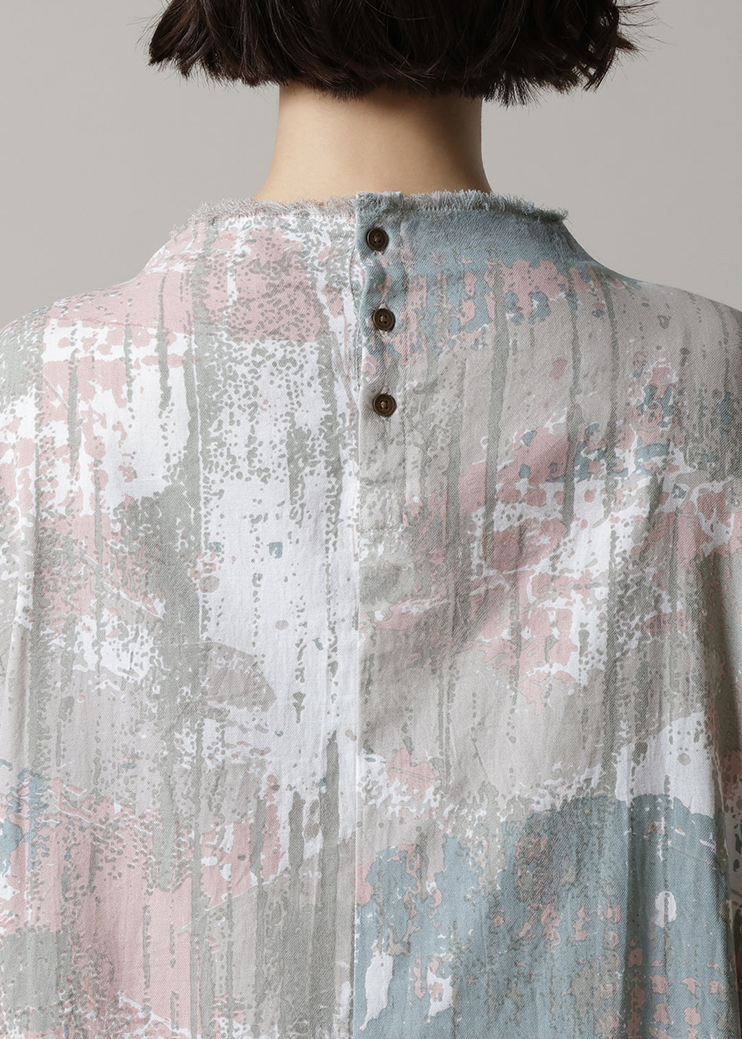 Obi High Neck OP Printed Khadi