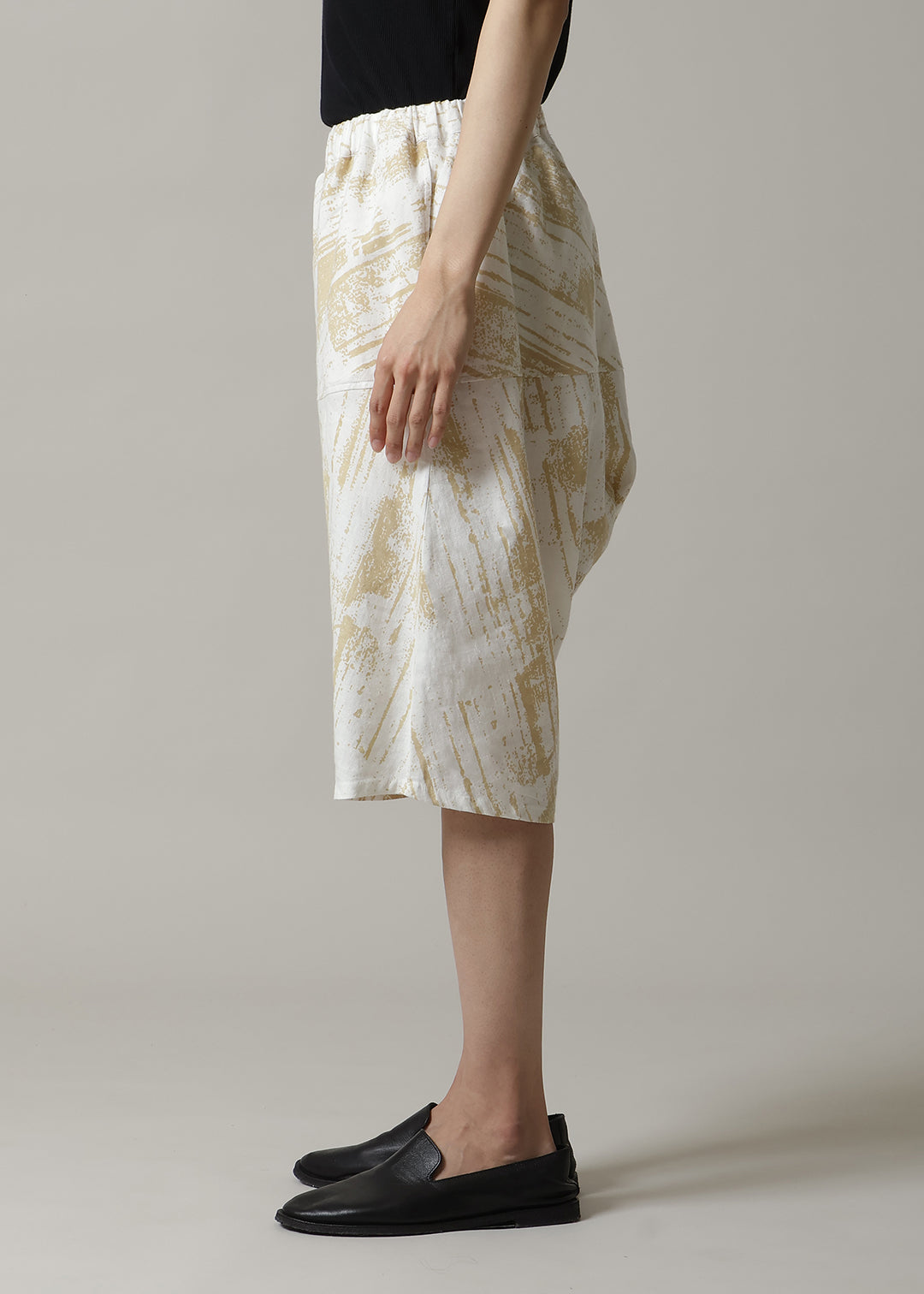 Yuragi Cropped Pants Printed L/K