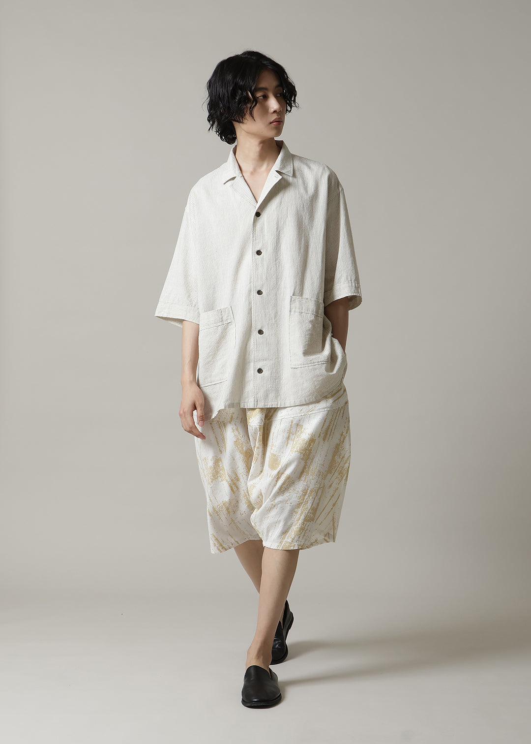 Yuragi Cropped Pants Printed L/K