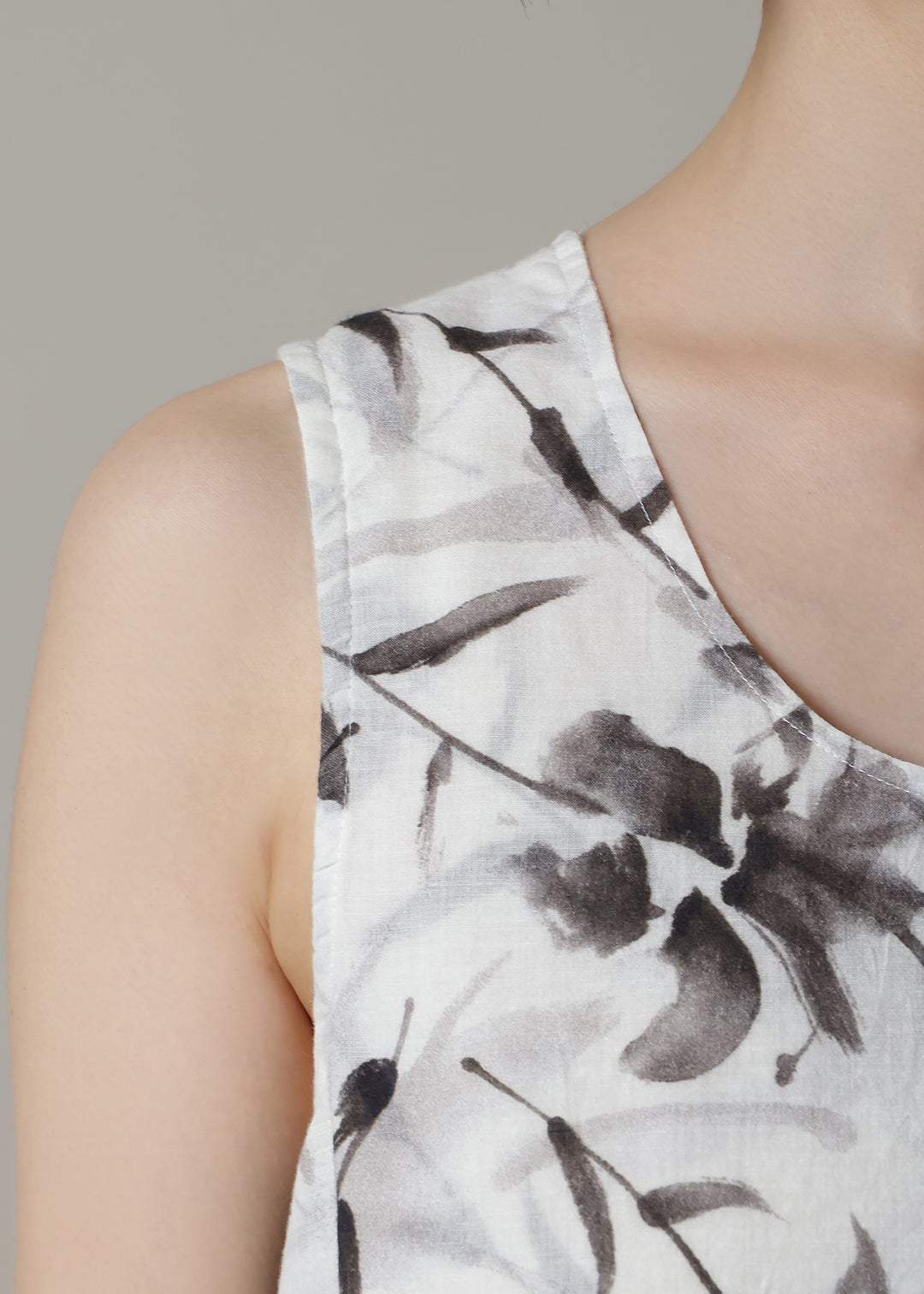 Asymme Layered Tanktop Print Khadi