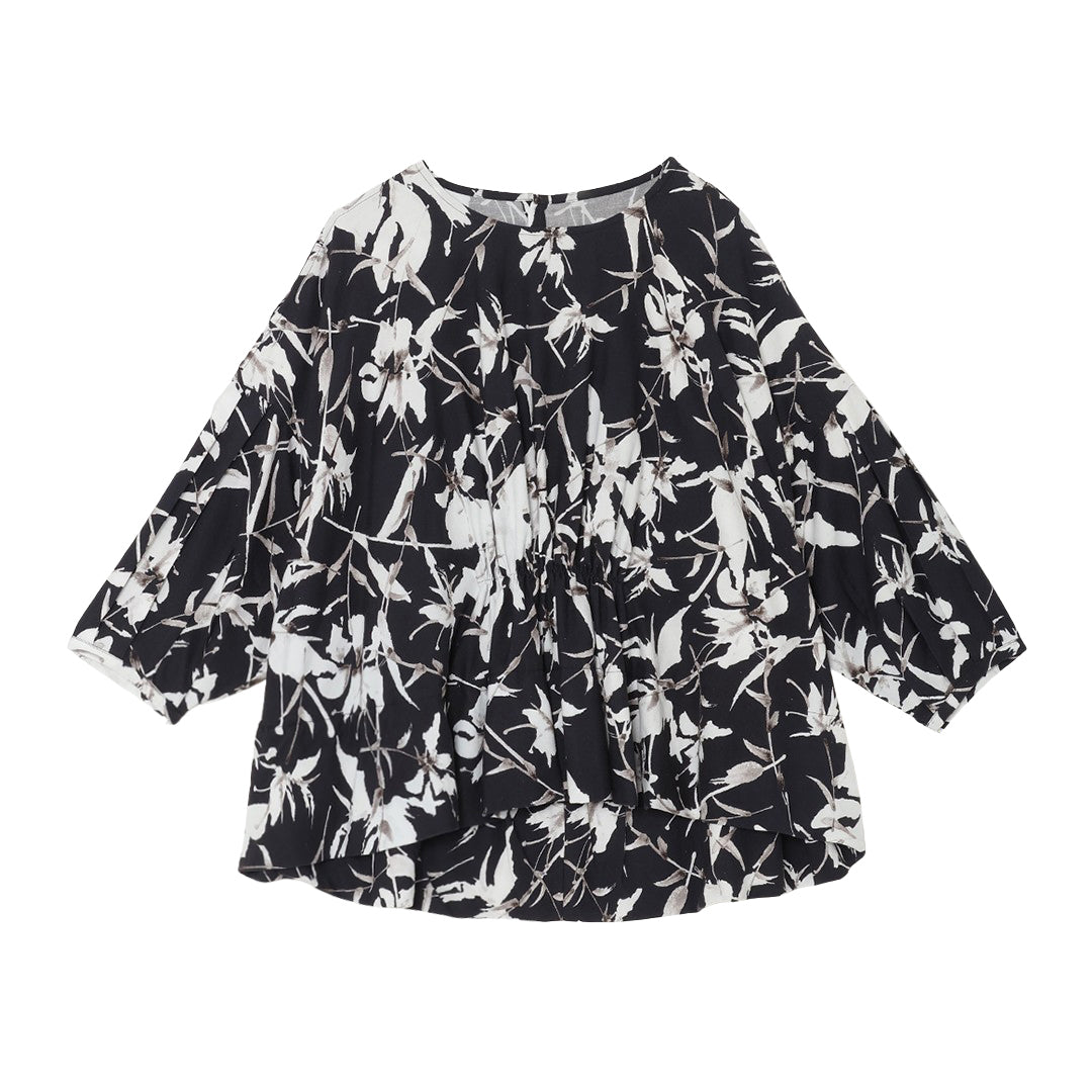 Yuragi Open Shoulder BL Print Khadi