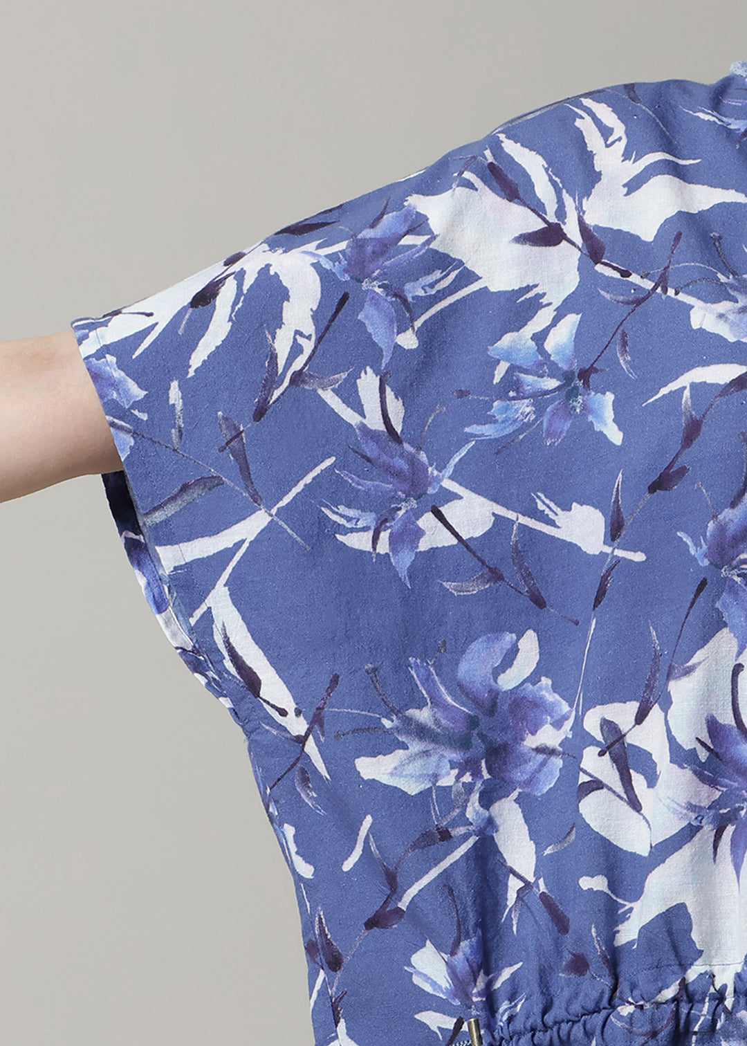 Yui High Neck Tops Printed Khadi