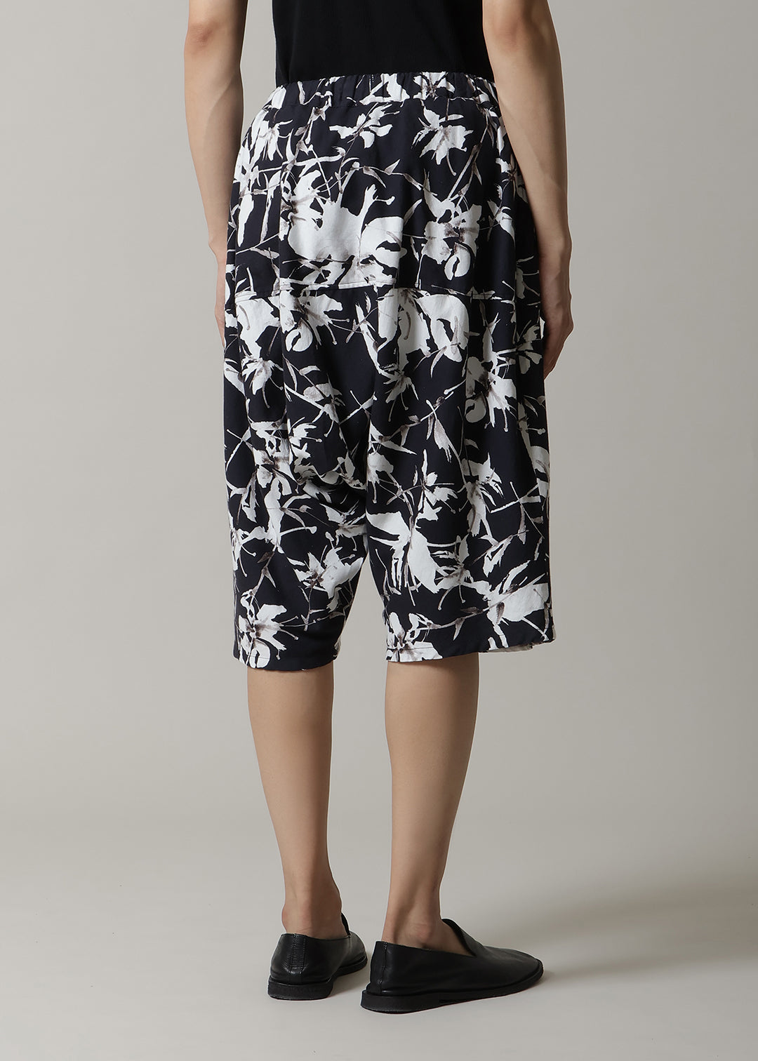 Yuragi Cropped Pants Printed Khadi