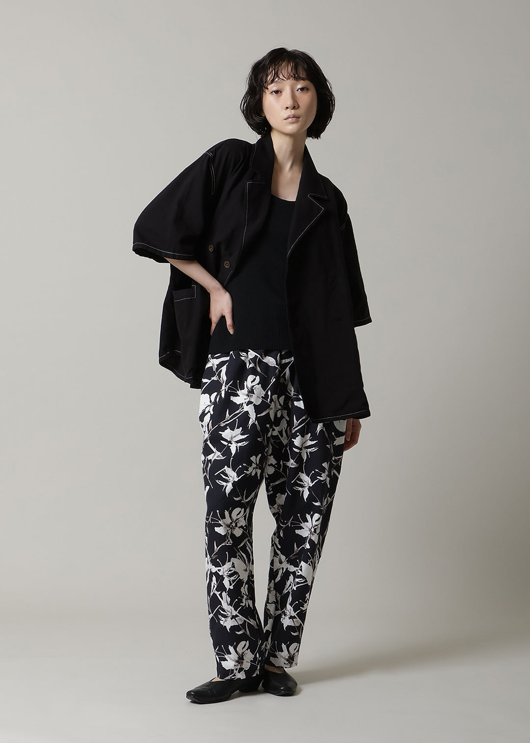 Kaname Simple Pants Printed Khadi