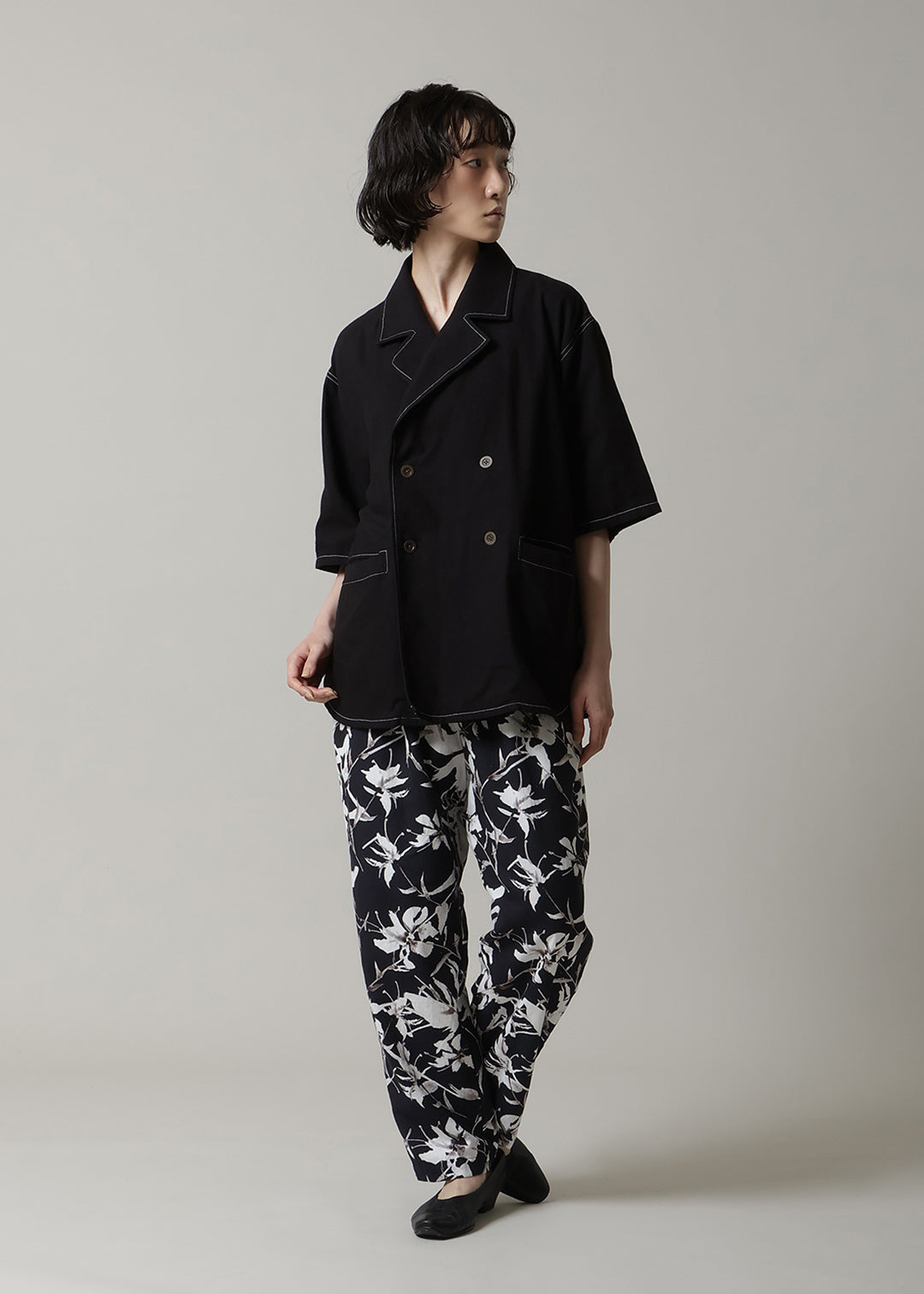 Kaname Simple Pants Printed Khadi