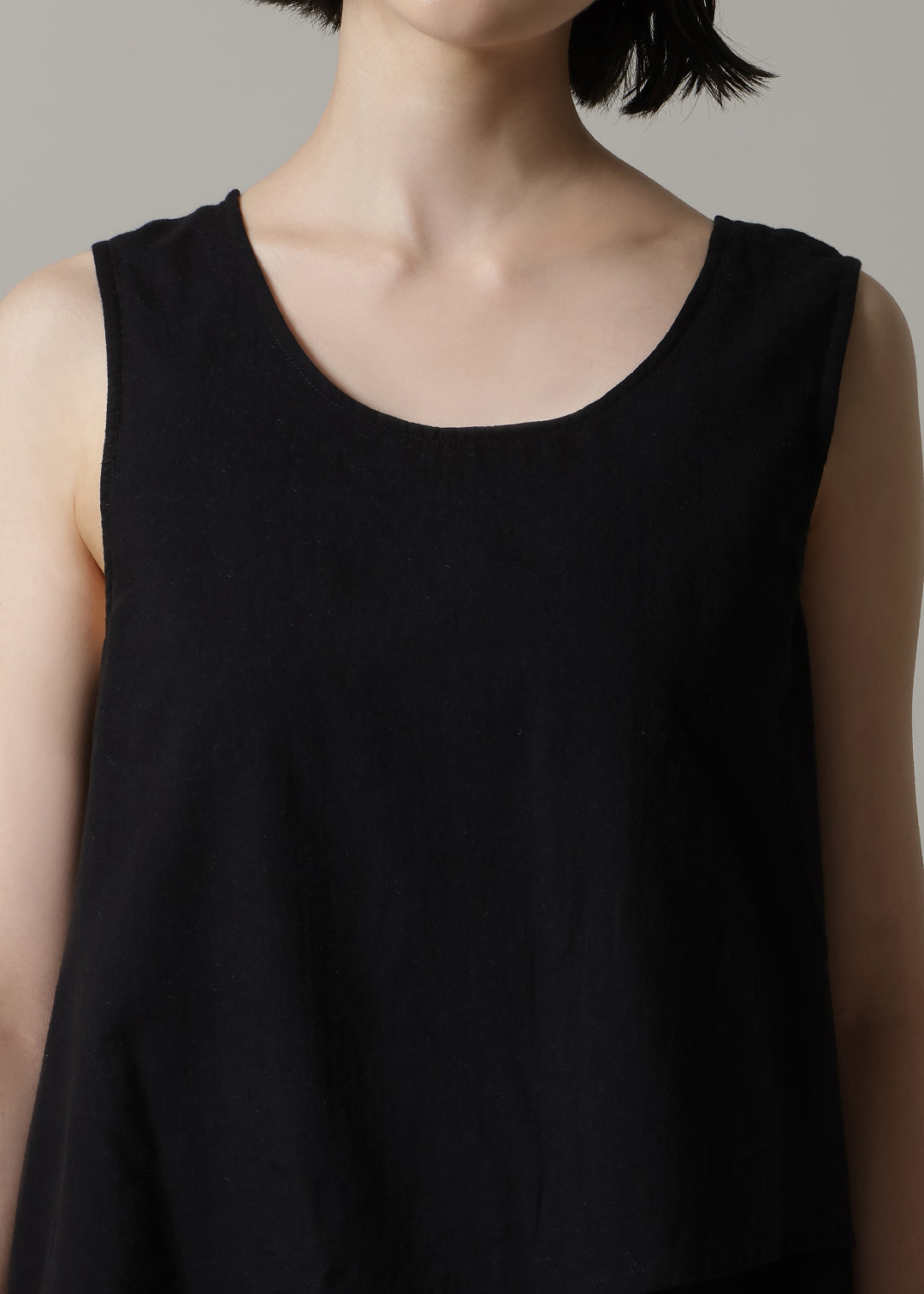 Asymme Layered Tanktop 200s Khadi