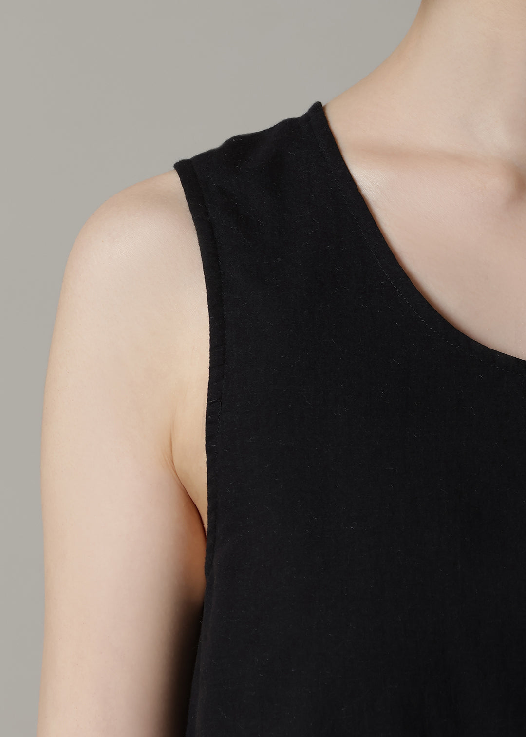Asymme Layered Tanktop 200s Khadi