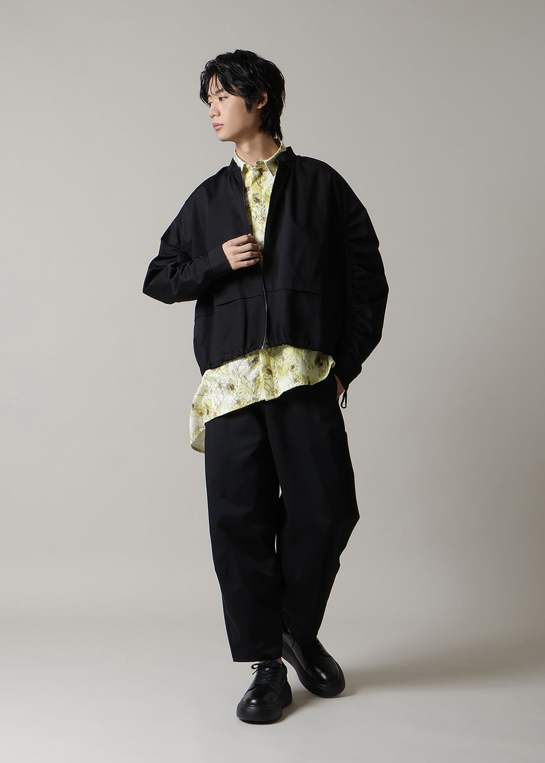Rhythm Gathered Sleeve Jacket Chino