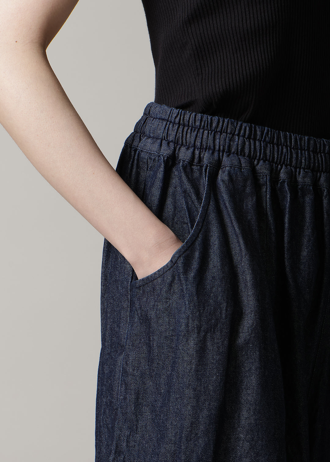 Sculpted Balloon Pants Denim