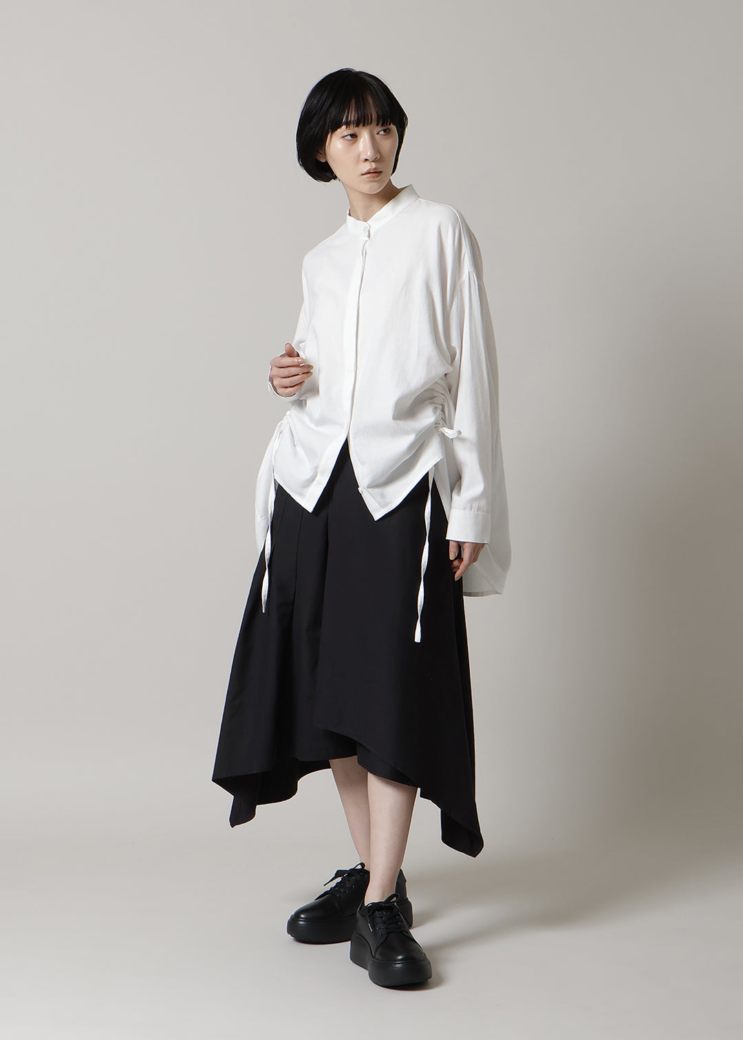 Sculpted Wrap Skirt 150tw Khadi
