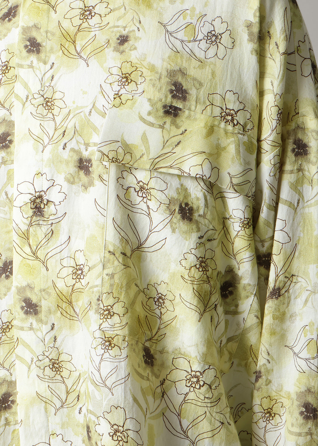 Asymme Side Long SH F/S Print Khadi
