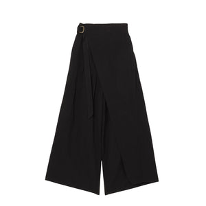 スカルプテッド ラップパンツ リネンカディ