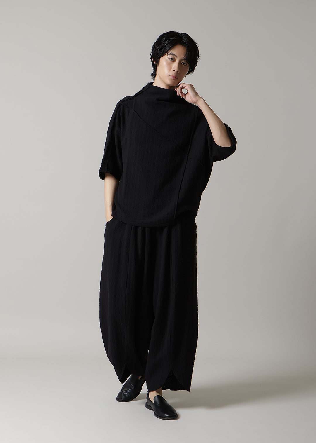 Sculpted Dolman Tops Dobby Gauze