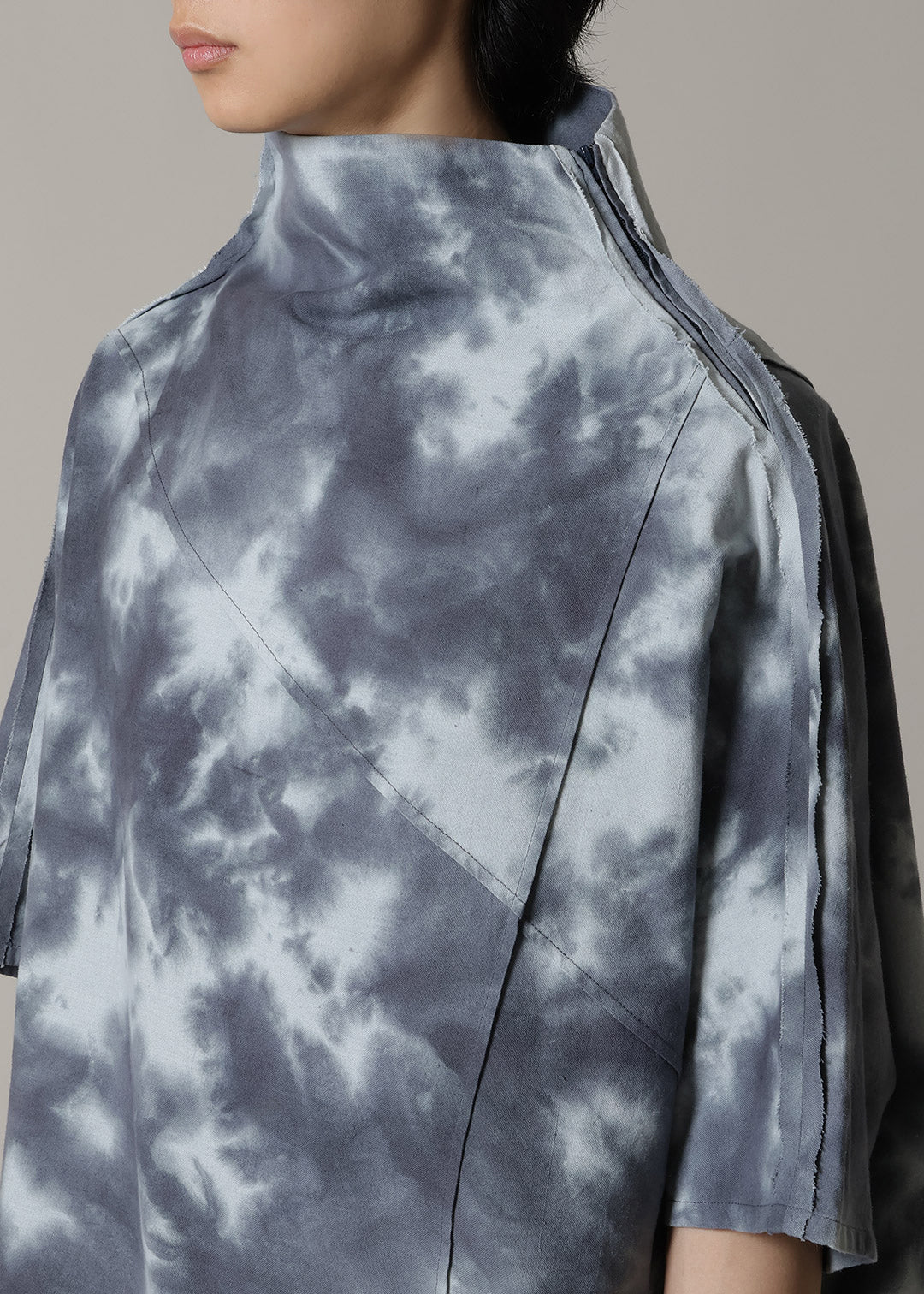 Sculpted Dolman Tops Cloud Dye