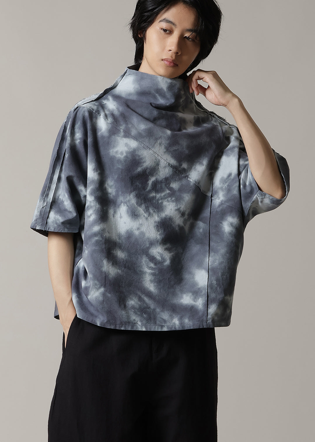 Sculpted Dolman Tops Cloud Dye