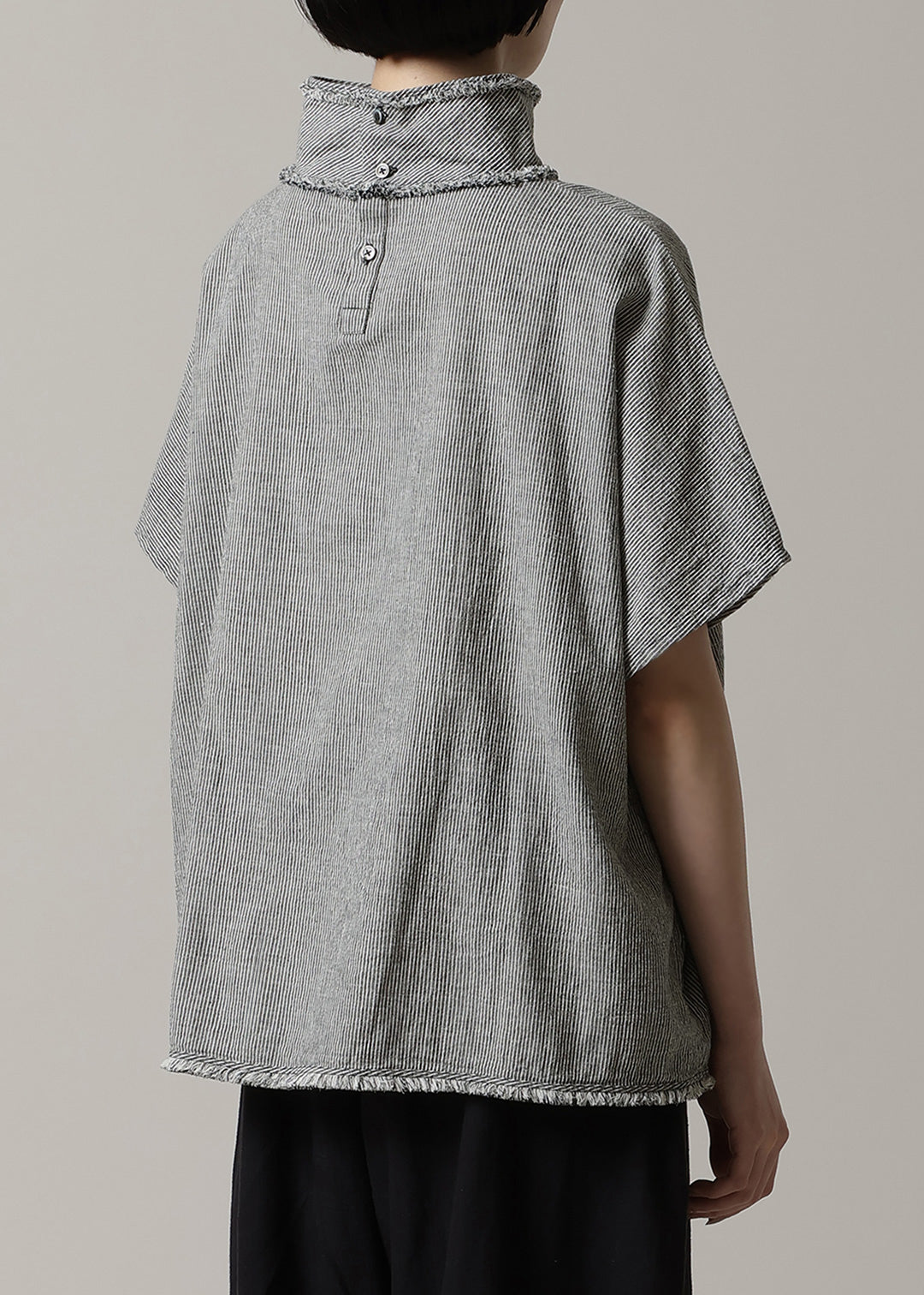 Yui High Neck Tops 56s stripe