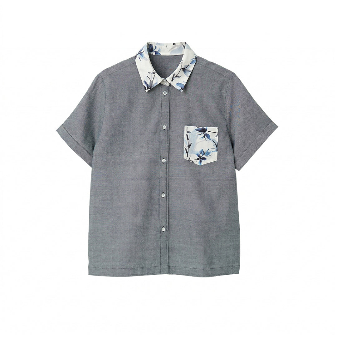 Saigo no Short-SL Patchwork Shirt