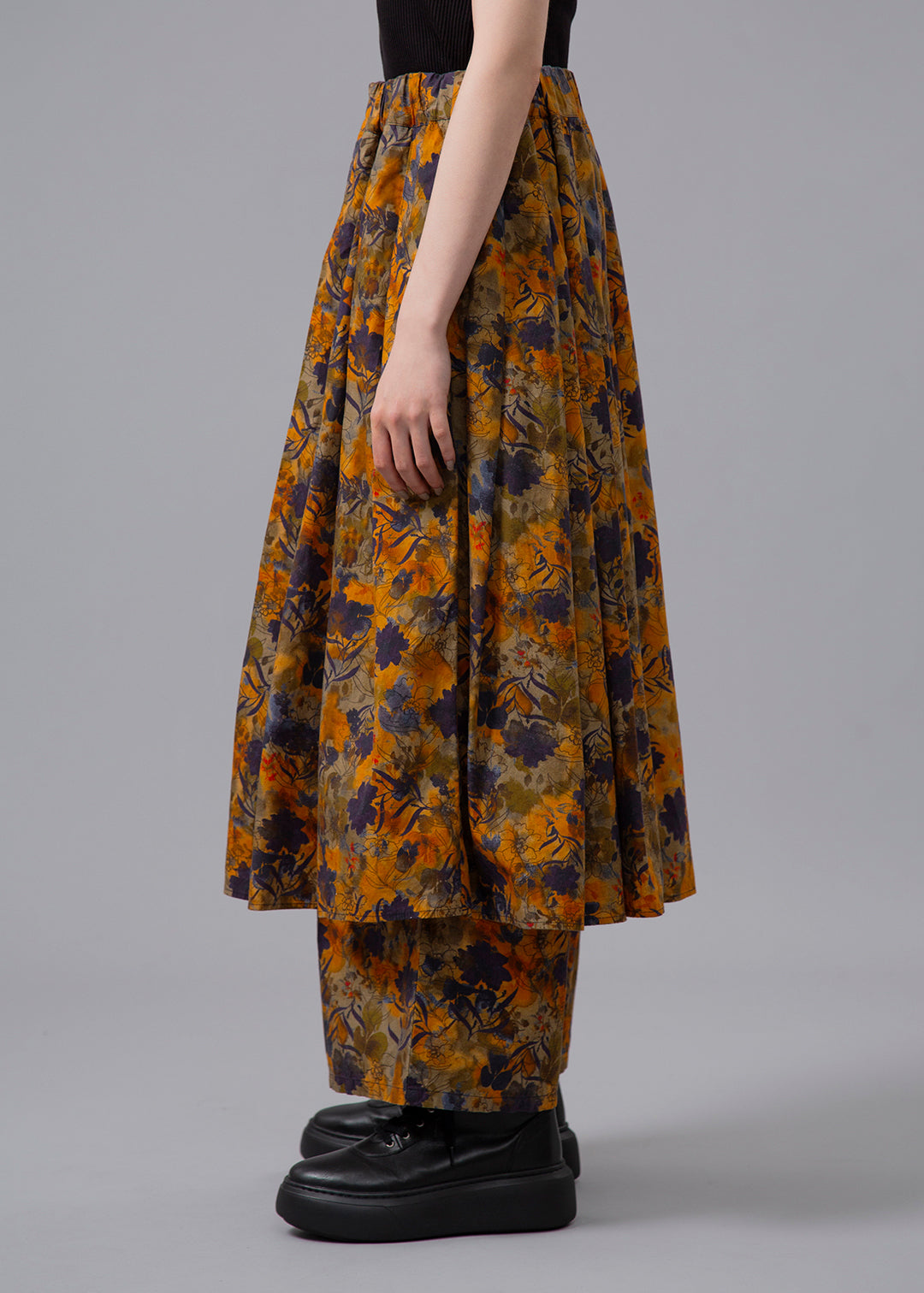 Sculpted Drape Tuck PT Print Poplin