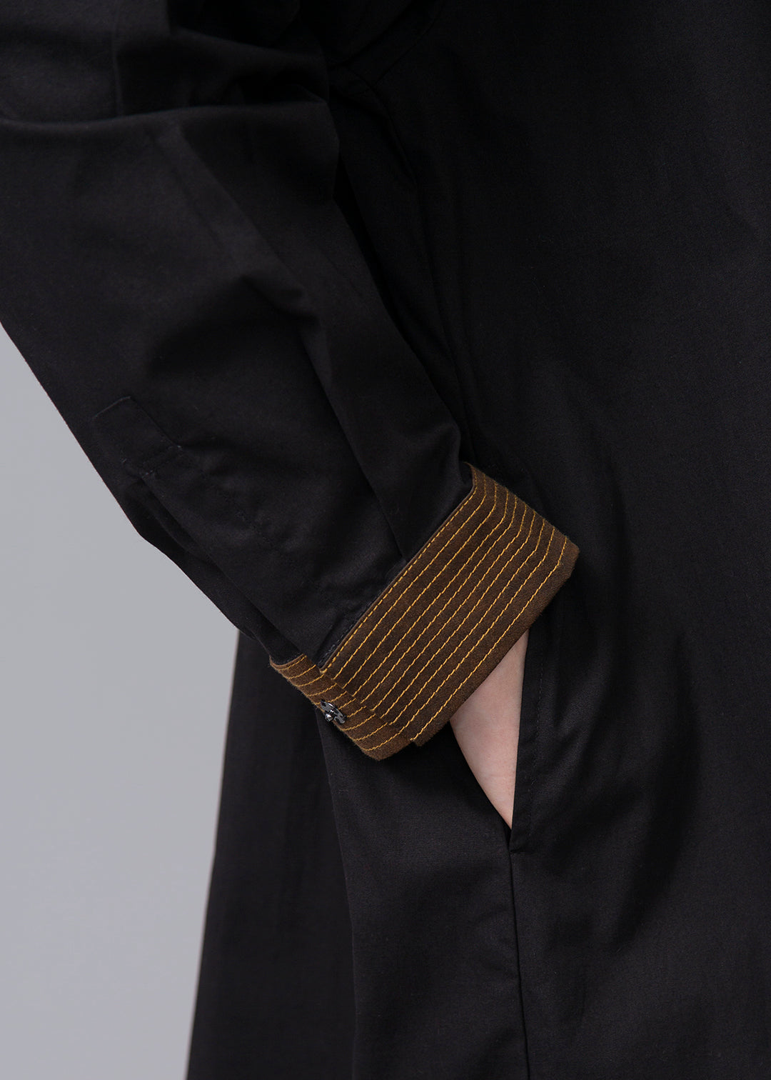 Blocking Drape Shirt Poplin