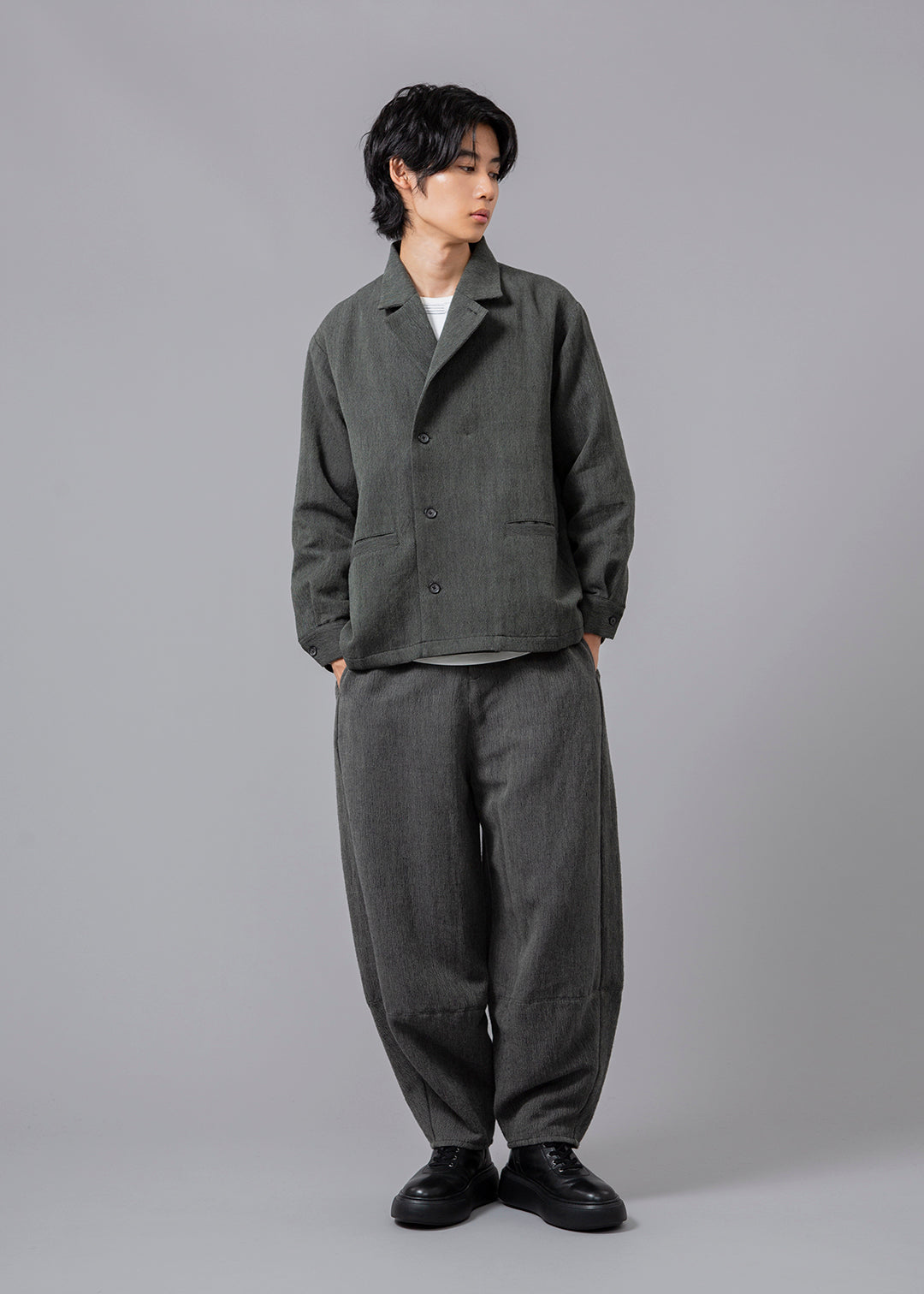 Kaname Offset Front Outer WoolKhadi