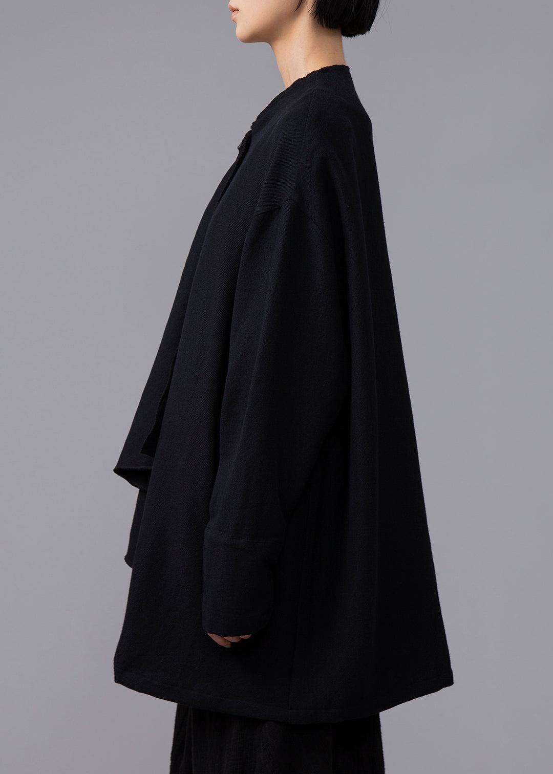 Yuragi Front Drape Tunic Wool Khadi