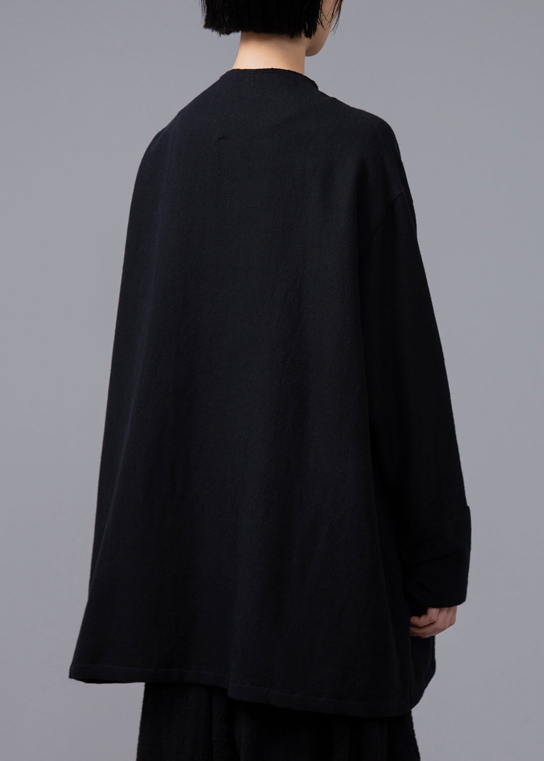 Yuragi Front Drape Tunic Wool Khadi