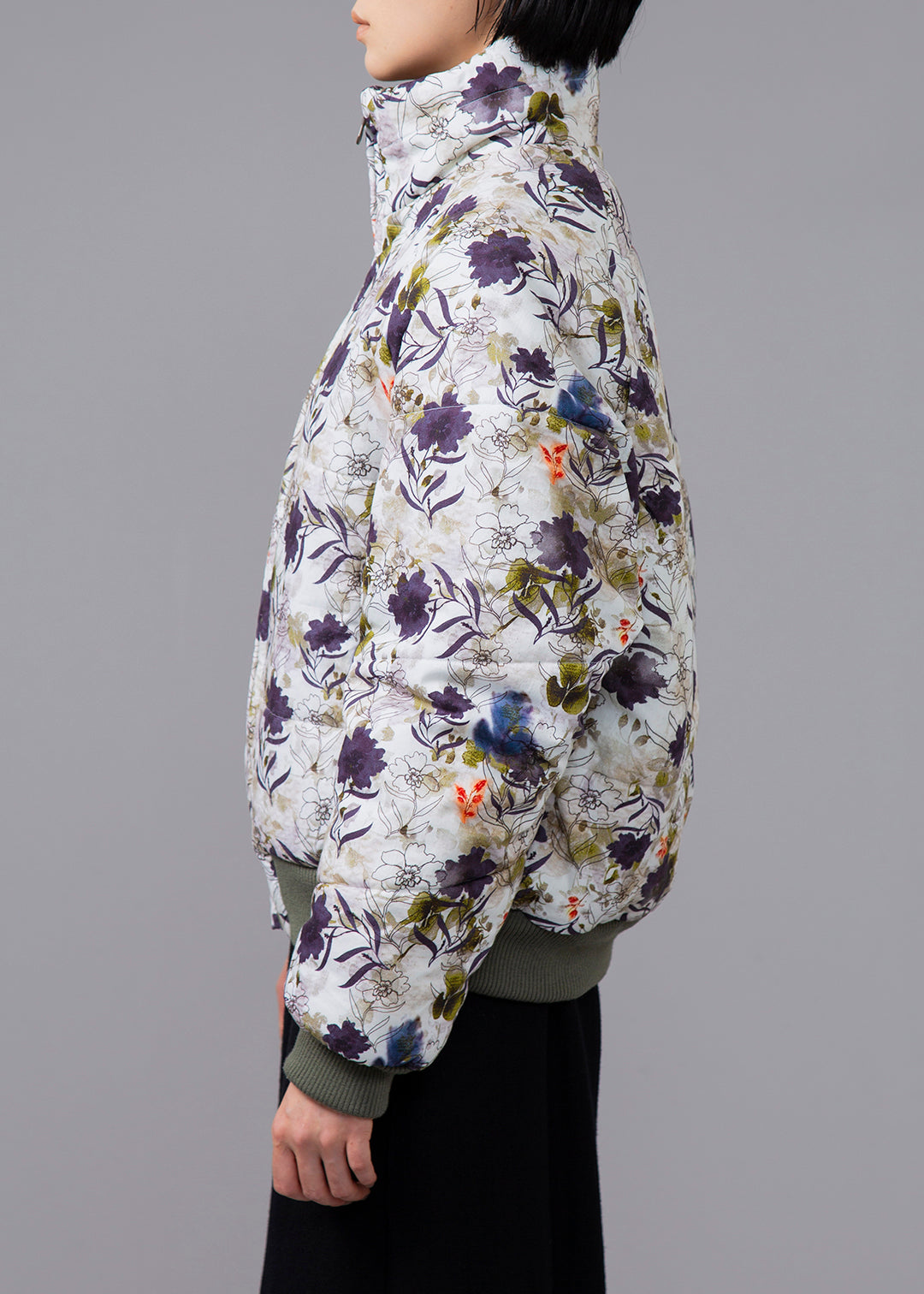 I.V. Padded Blouson Printed Poplin