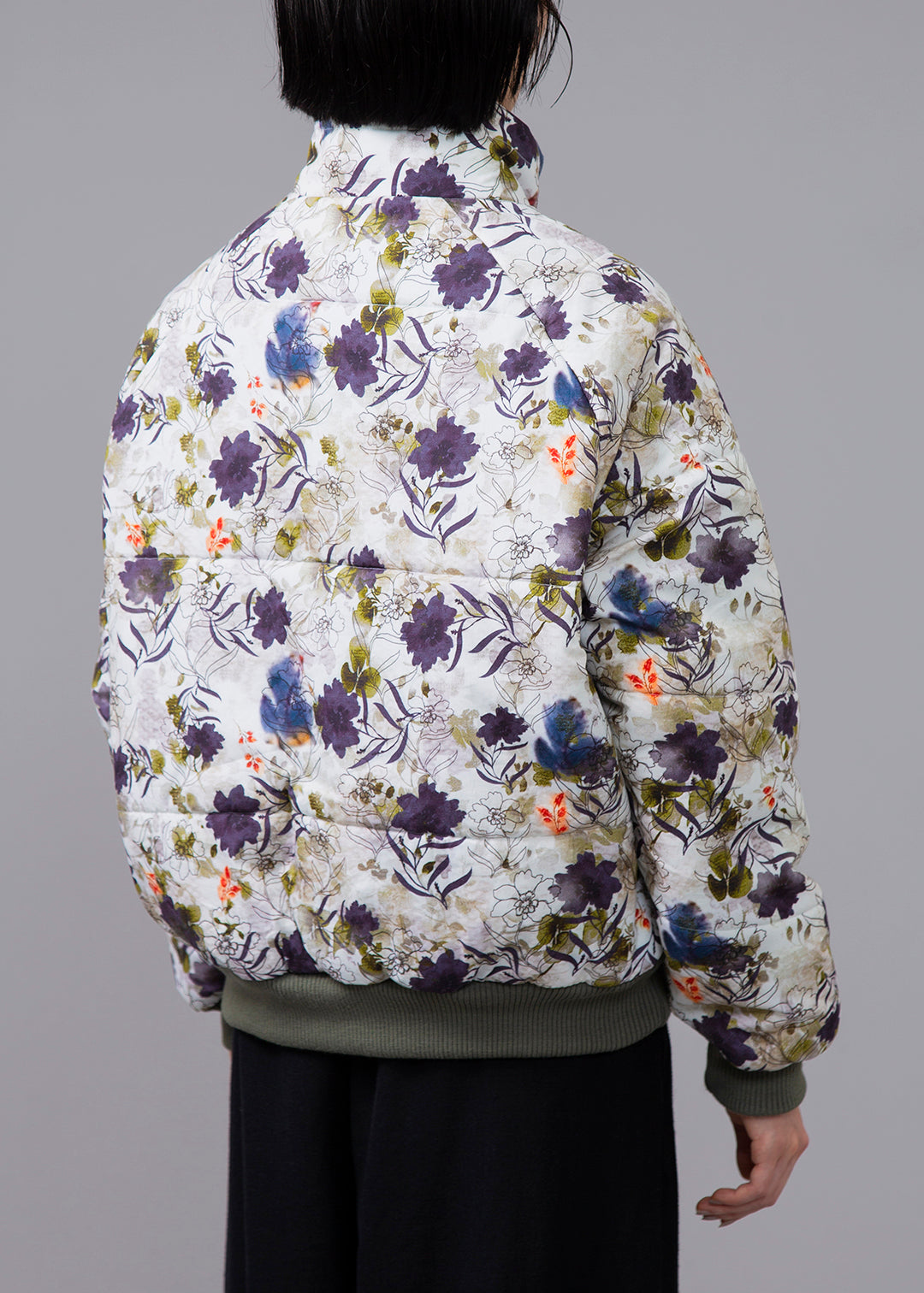 I.V. Padded Blouson Printed Poplin