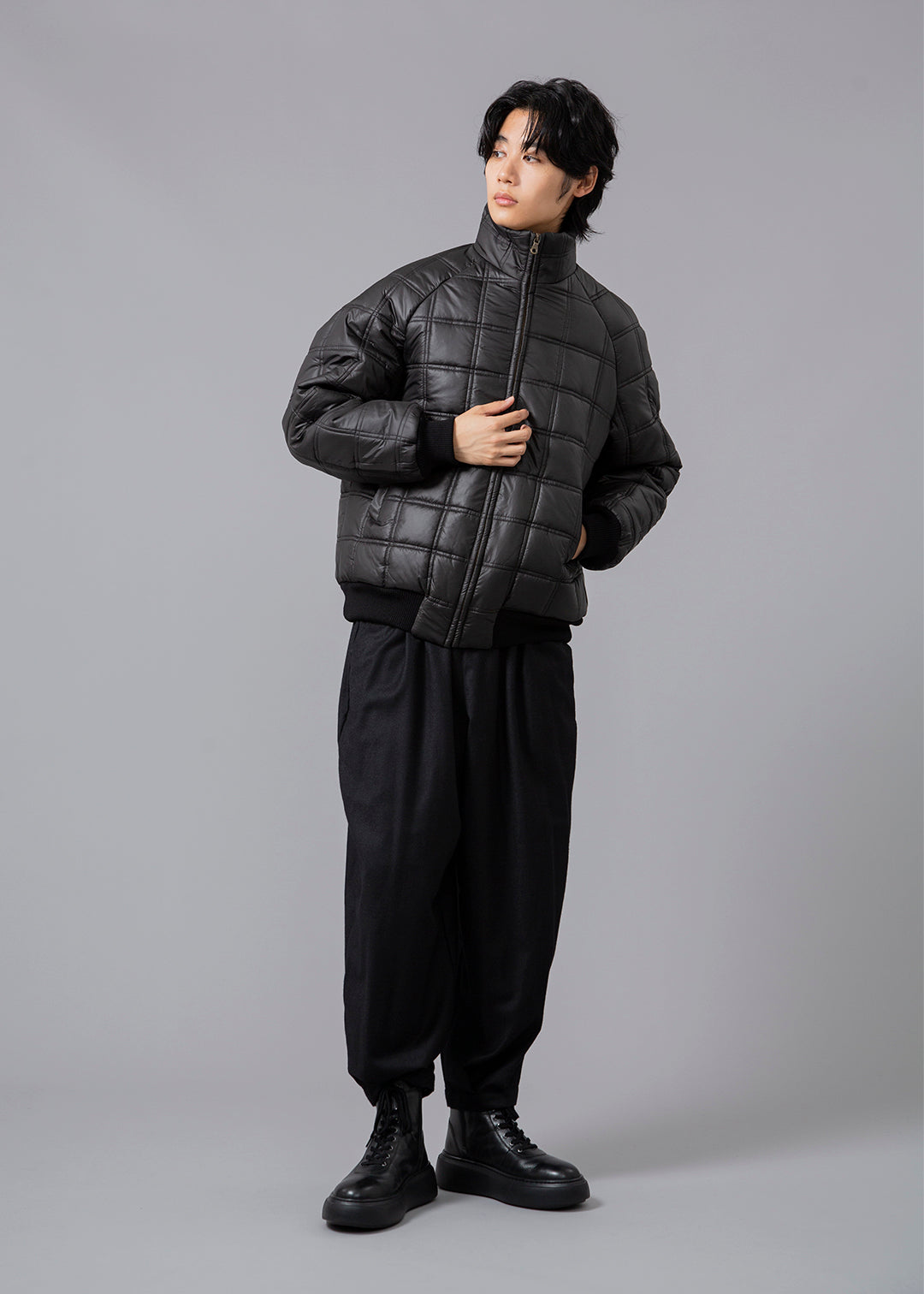 I.V. Grid Quilted Blouson
