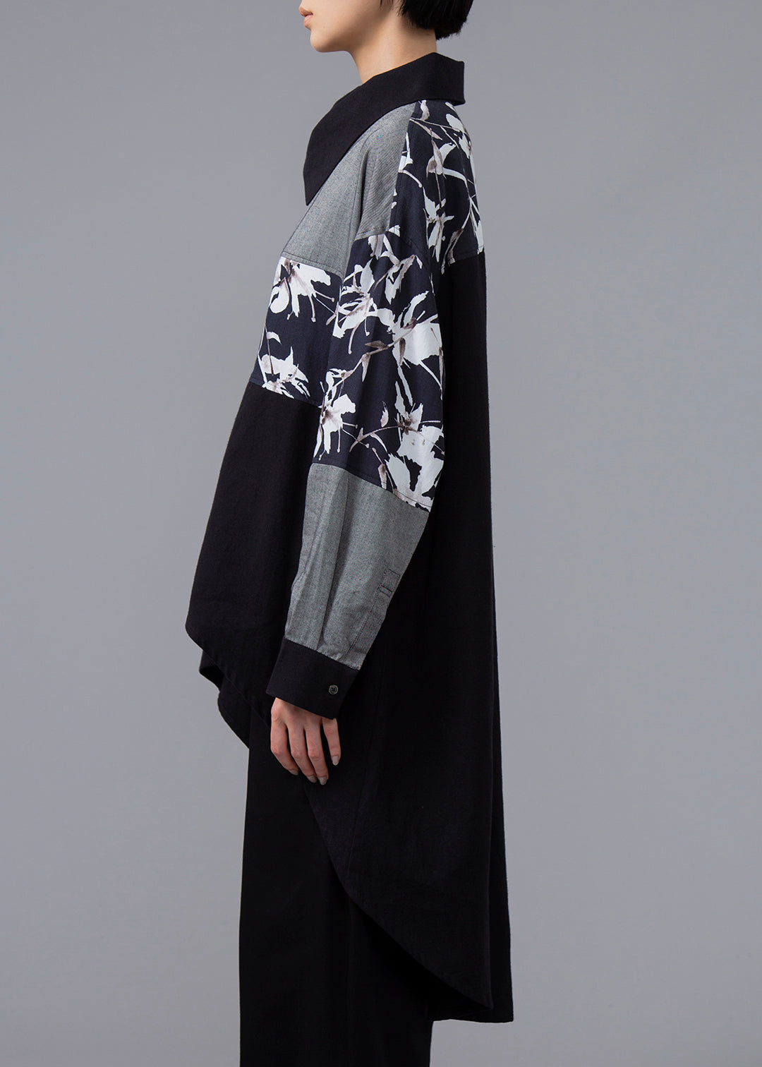 Blocking Drape Shirt 150dt tw Khadi