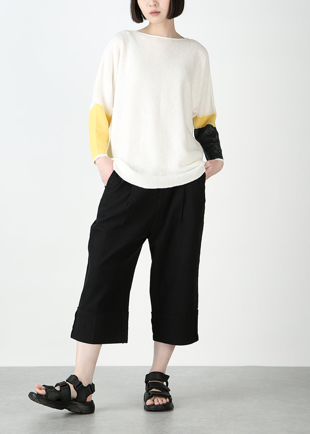 Kirie Jacquard Sweater 12gg Linen