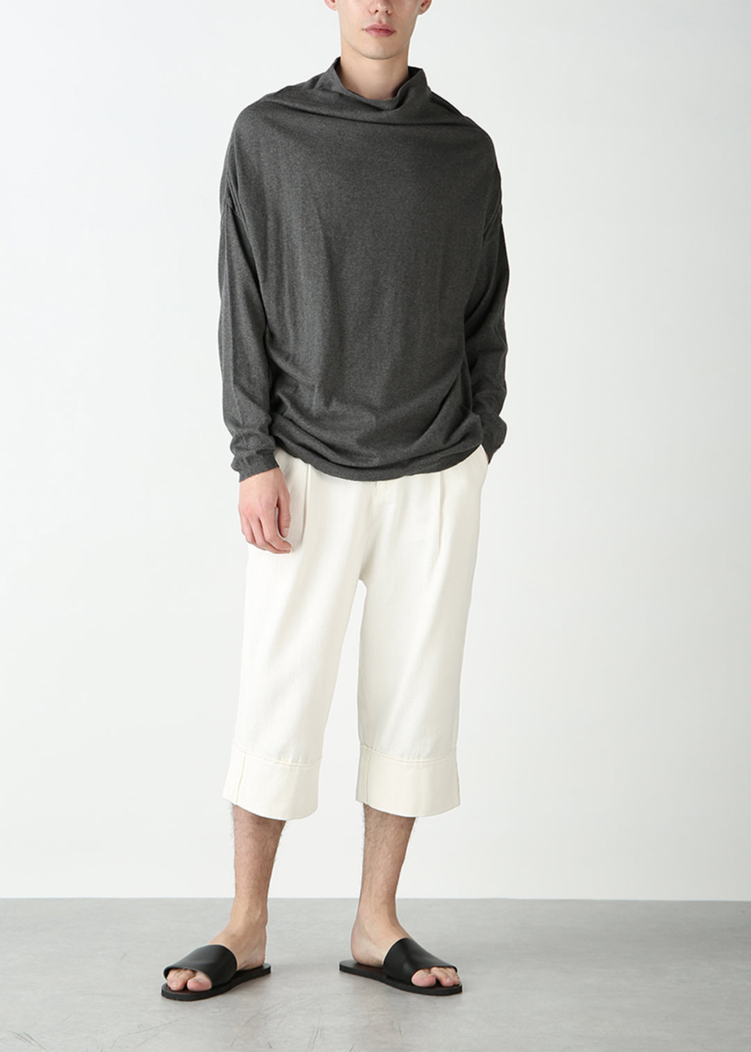 Sarari High Neck Knit 14gg Cotton