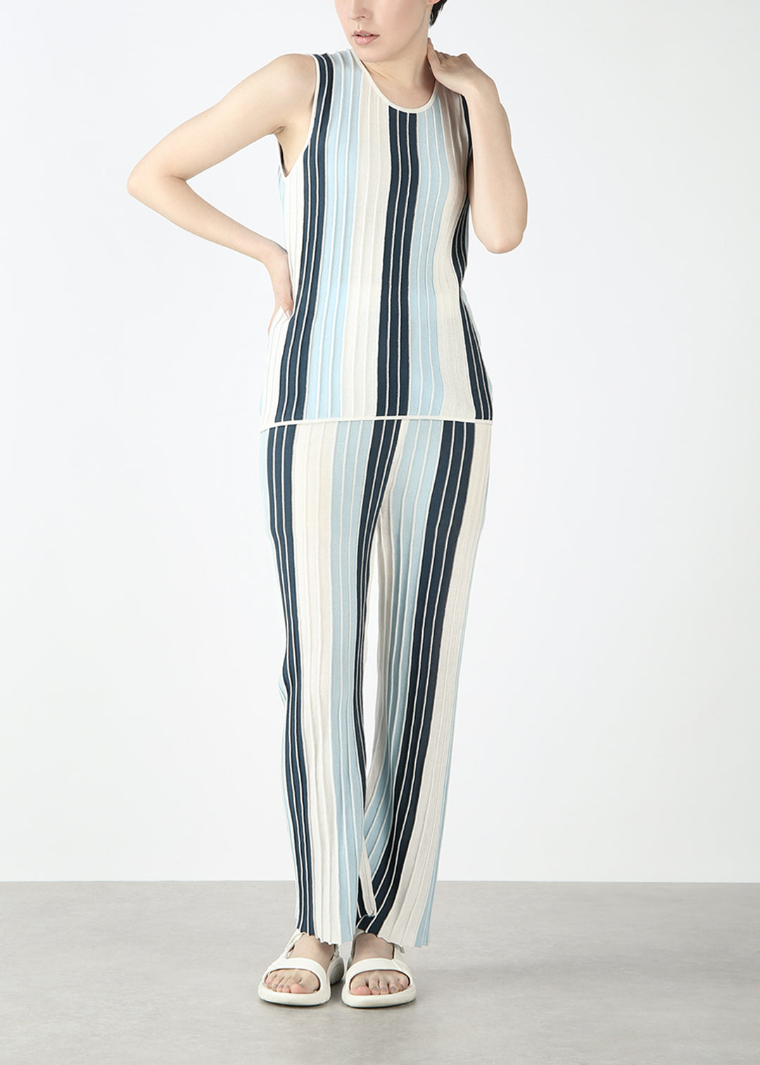 Rib Stripe Tanktop 14gg Cotton