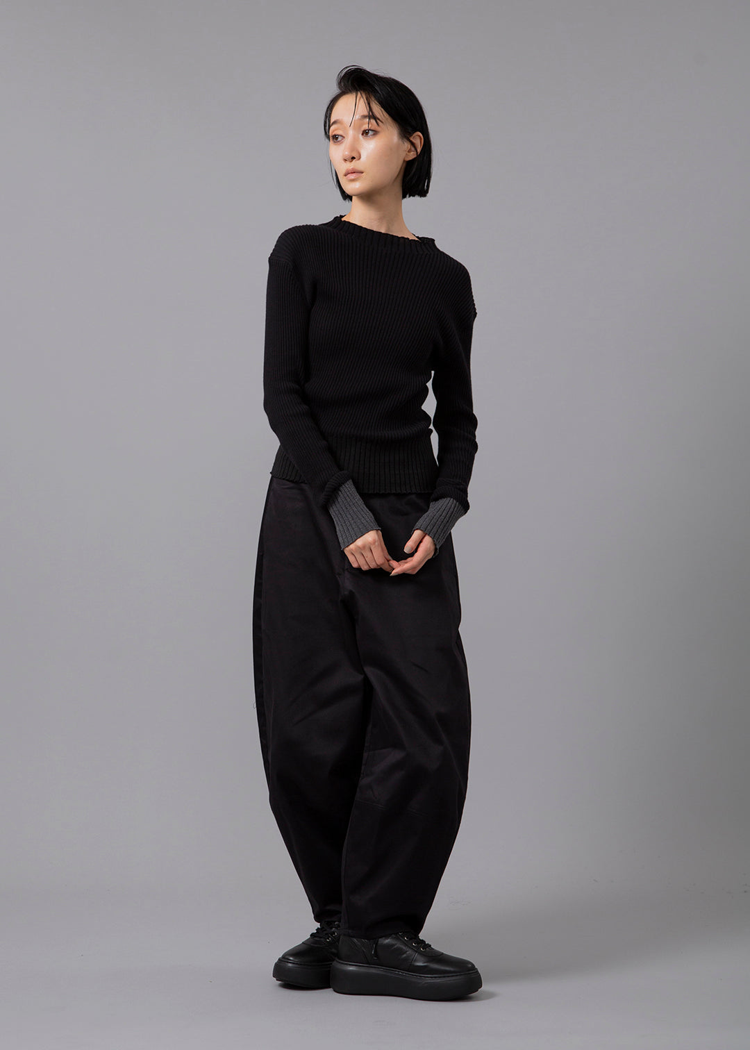 12gg Cotton High Neck Sweater