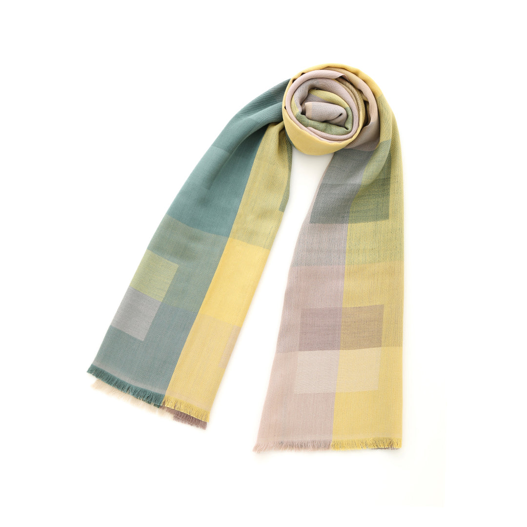 Block Check Silk Stole